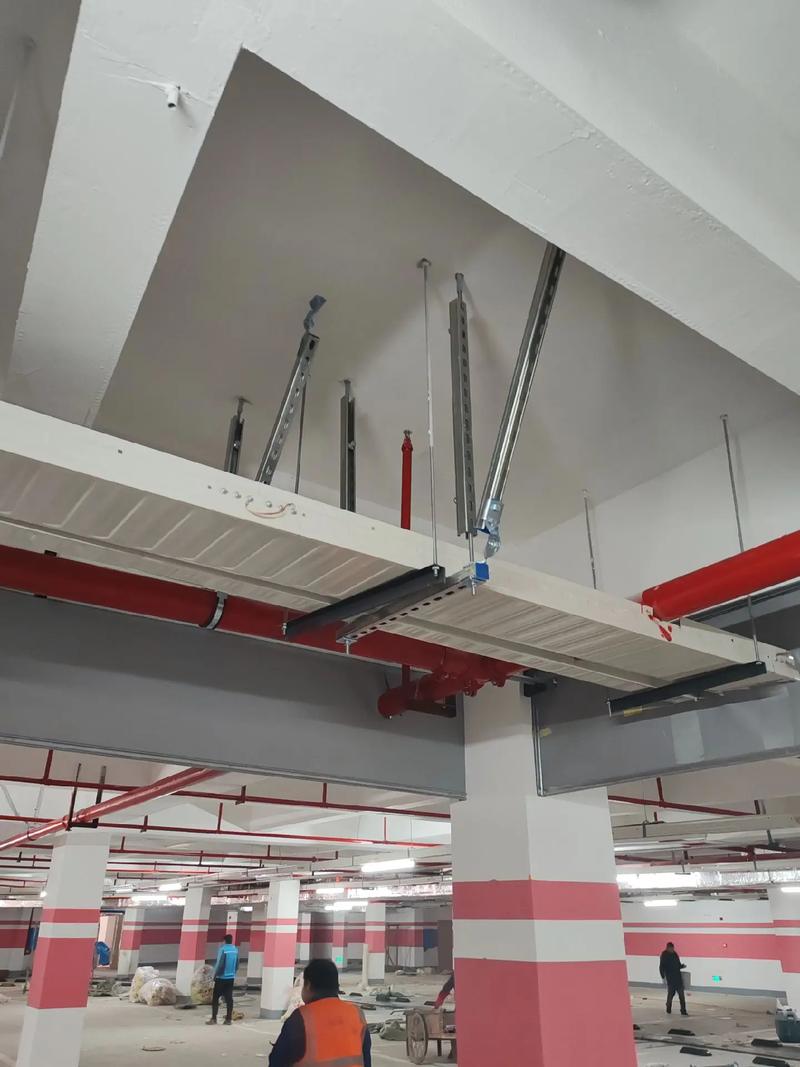 湖南建投八公司抗震支架工地成品展示#抗震支架 #消防排煙工程